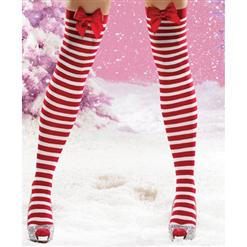 Nylon Striped Thigh Highs HG2199