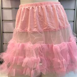 Pink Satin Trimmed Petticoat HG22771
