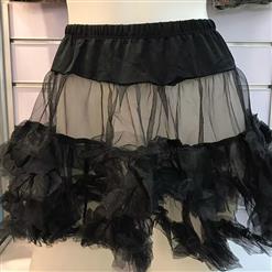 Black Satin Trimmed Petticoat HG22773