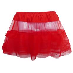 Puffy Petticoat, Satin Trimmed Petticoat, Lady Petticoat, Sexy Mini Petticoat, Red Lovely Petticoat, Cheap Women Beautiful Petticoat, Red Satin Trimme