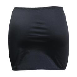 Sexy All-match Black Wrap Stretchy Mini Skirt HG2626