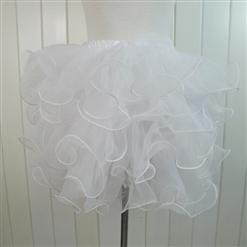 Organza Skirt, white Petticoat, sexy Petticoat, #HG3367