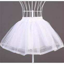 Sexy Skirt, Tulle Skirt, White petticoat, #HG4702