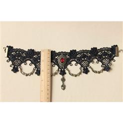 Vintage Gothic Victorian Lace Jewelry Flower Chocker J12030