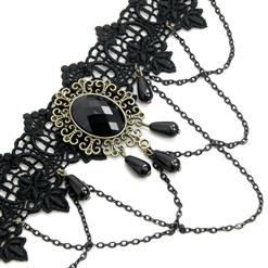 Vintage Gothic Victorian Lace Jewelry Chocker Necklace J12035