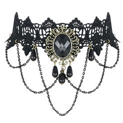 Vintage Gothic Victorian Lace Jewelry Chocker Necklace J12035