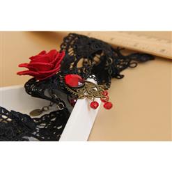 Gothic Vintage Punk Dress Up Wedding Party Tassel Lace Necklace J12064