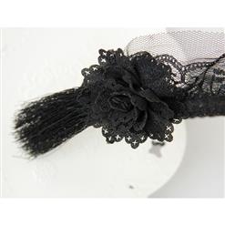 Elegant Black Lace Flower Hair Clasp J12801