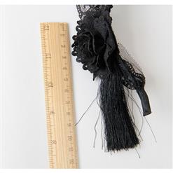 Elegant Black Lace Flower Hair Clasp J12801