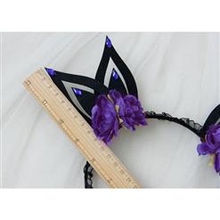 Purple Butterfly Flower Hair Hoop for Party J12806