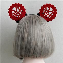 Hot Selling Women's Mickey Mouse Sequin Bow Hair Clasp J12813