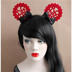 Hot Selling Women's Mickey Mouse Sequin Bow Hair Clasp J12813