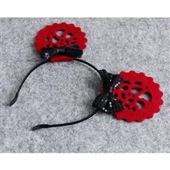 Hot Selling Women's Mickey Mouse Sequin Bow Hair Clasp J12813