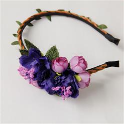 Girly Flower Wreath Wedding Party Hair Hoop J12837