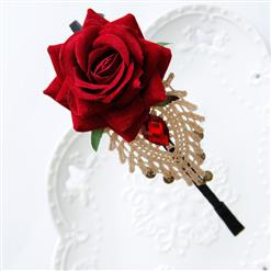 Elegent Tecido Rose Flower Hairband J12849