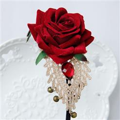 Elegent Tecido Rose Flower Hairband J12849
