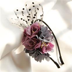 Fashionable Women's Flowers Lace Hairband J12855