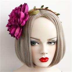 Girly Peony Wedding Party Hair Hoop J12908