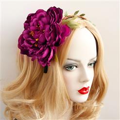 Girly Peony Wedding Party Hair Hoop J12908