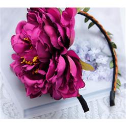 Girly Peony Wedding Party Hair Hoop J12908