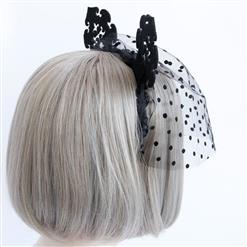 Dot Fishnet Mask Masquerade Hair Clasp J12909