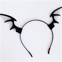 Evil Black Bat Wings Hairband J12914