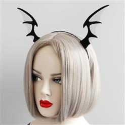 Evil Black Bat Wings Hairband J12914