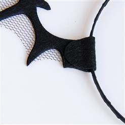 Evil Black Bat Wings Hairband J12914