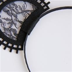 Black Circle Party Hair Clasp J12921