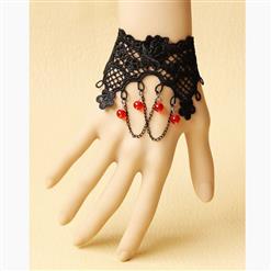 Black Gothic Lace Wristband Bracelet J17761