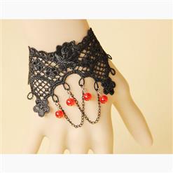 Black Gothic Lace Wristband Bracelet J17761