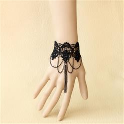 Black Gothic Lace Wristband Bracelet J17768