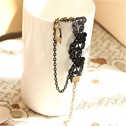 Retro Black Gothic Lace Wristband Bracelet J17778