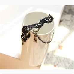 Retro Black Gothic Lace Wristband Bracelet J17778