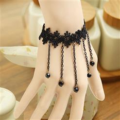 Retro Black Gothic Lace Wristband Bracelet J17782