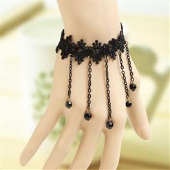 Retro Black Gothic Lace Wristband Bracelet J17782