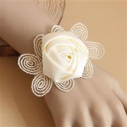 Vintage Style Lace Wristband Floral Embellishment Bracelet J17803