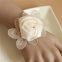 Vintage Style Lace Wristband Floral Embellishment Bracelet J17803
