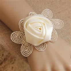 Vintage Style Lace Wristband Floral Embellishment Bracelet J17803