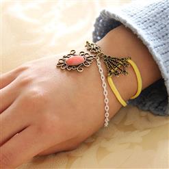 Gothic Metal Chain Wristband Jewel Embellishment Bracelet J17838