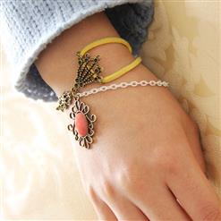 Gothic Metal Chain Wristband Jewel Embellishment Bracelet J17838