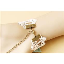 Vintage Lace Wristband Bowknot  Embellishment Bracelet with Ring J17860