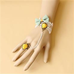 Vintage Bracelet, Gothic Bracelet, Cheap Wristband, Vintage Lace Bracelet, Victorian Bracelet, Retro Wristband, Bracelet with Ring, #J17860