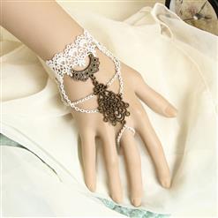 Vintage Bracelet, Gothic Bracelet, Cheap Wristband, Vintage Lace Bracelet, Victorian Bracelet, Retro Wristband, Bracelet with Ring, #J17868