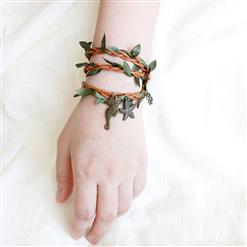 Vintage Victorian Gothic Plant Embellishment Bracelet J17896