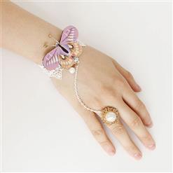 Vintage Bracelet, Gothic Bracelet, Cheap Wristband, Vintage Lace Bracelet, Victorian Bracelet, Retro Wristband, Bracelet with Ring, #J17903