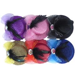 blue Sequin Mini Top Hat J7032