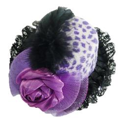 Feather Mini Top Hat, Leopard Print Mini Top Hat, Mini Top Hat, #J7075