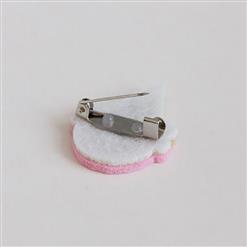 Fashion Lovely Pink Ice Cream Brooch J17519