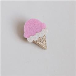 Lovely Ice Cream Brooch, Pink Ice Cream Brooch, Casual Brooch for Women, Girl's Lovely Pink Brooch, Ice Cream Cartoon Brooch, #J17519